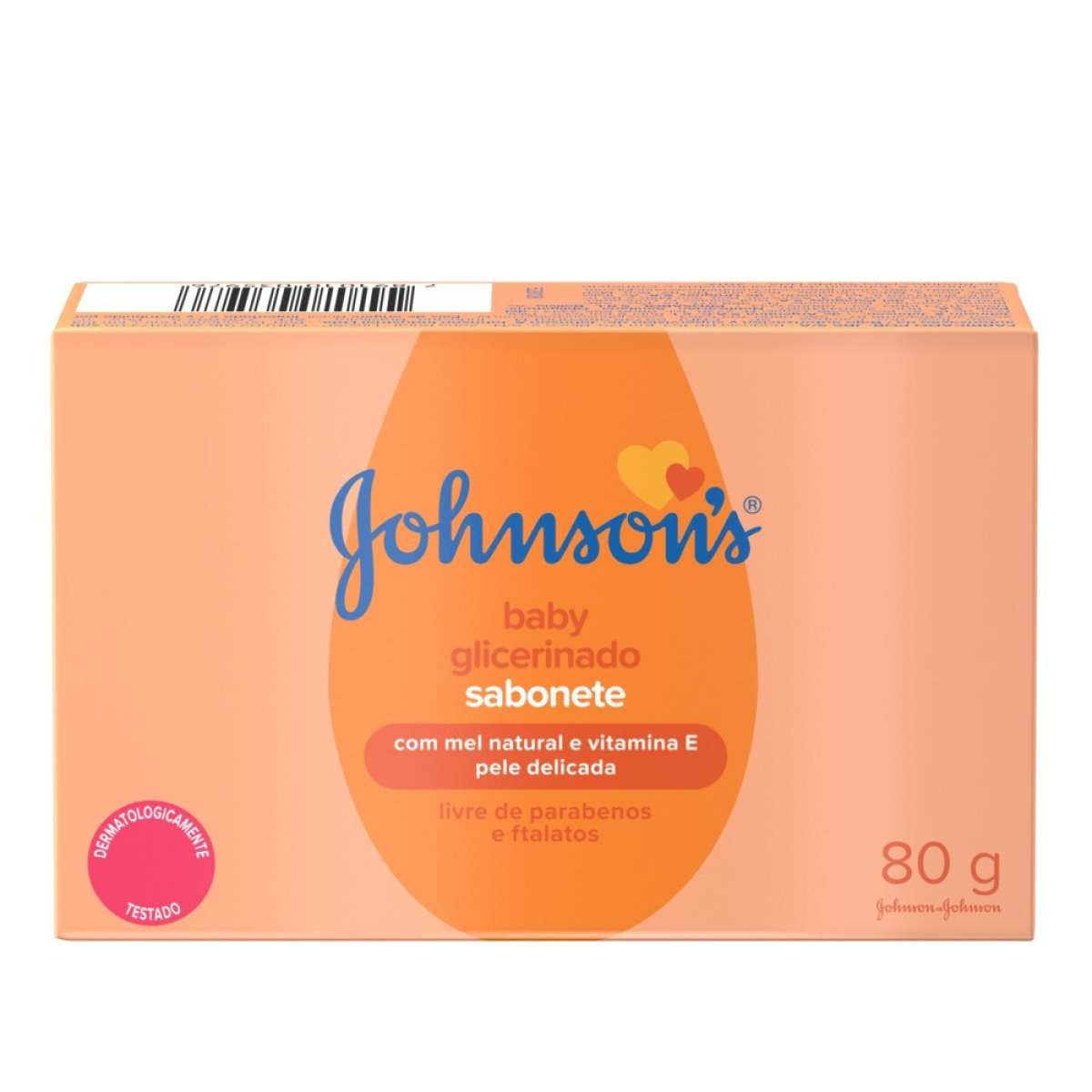 SABONETE BARRA JOHNSON'S BABY GLICER. MEL+VIT  80G