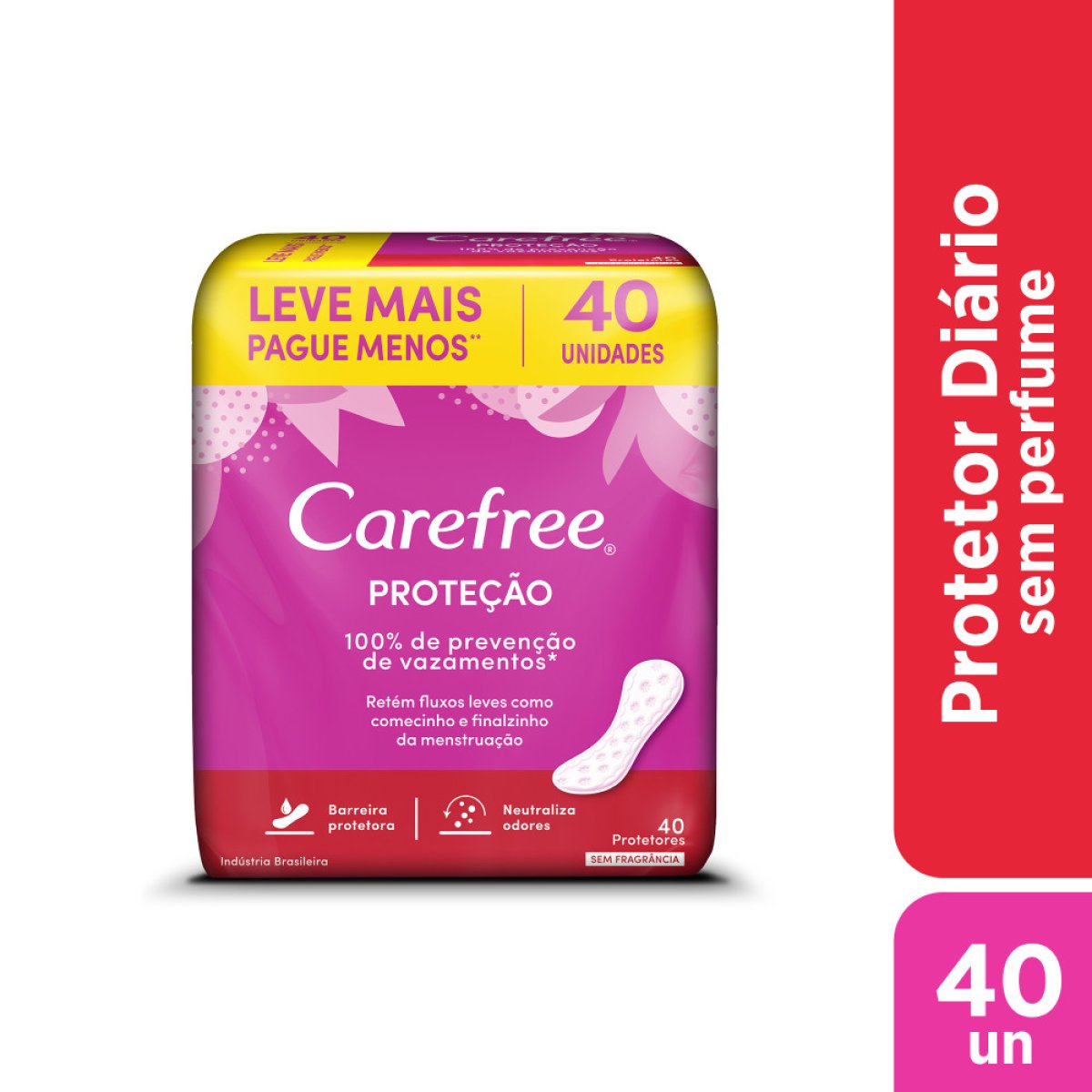 CAREFREE PROT DIÁRIO ORIGINAL S/PERF C/40