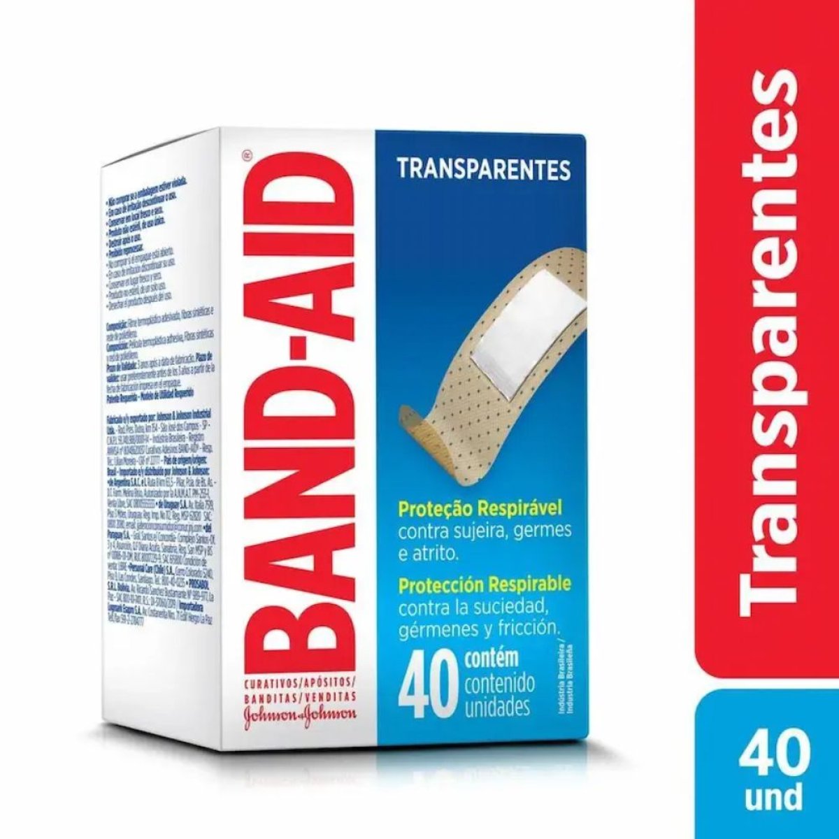 BAND-AID TRANSPARENTE C/40 UNIDADES