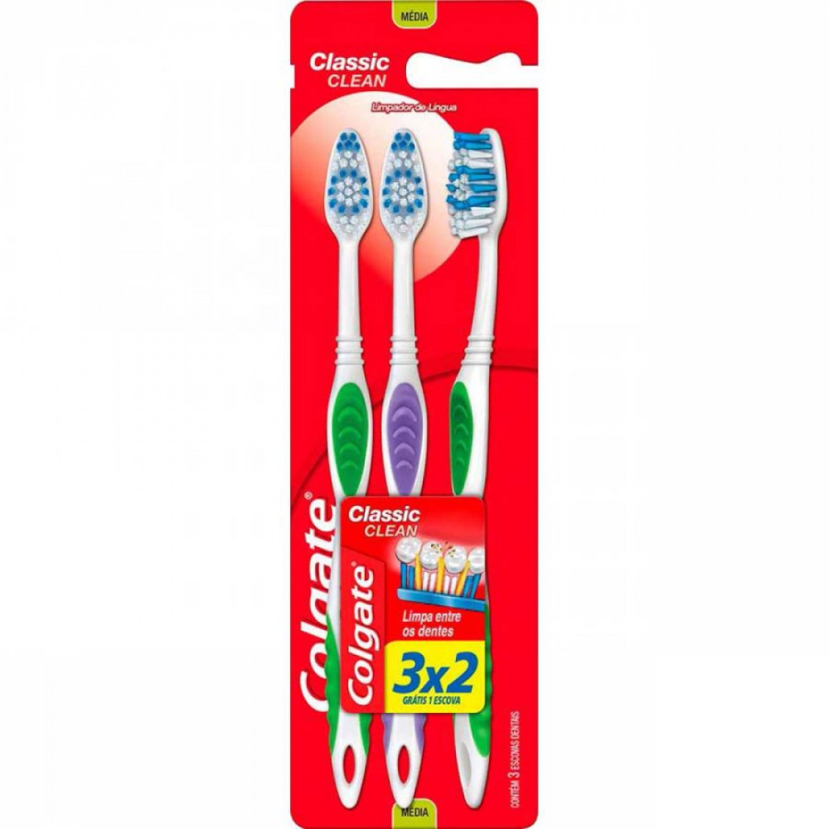 ESC DENT COLGATE CLASSIC CLEAN MACIA 3PACK