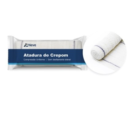 ATADURA CREPE NEVE 13F. 08CMX1,8MT (NOVO)