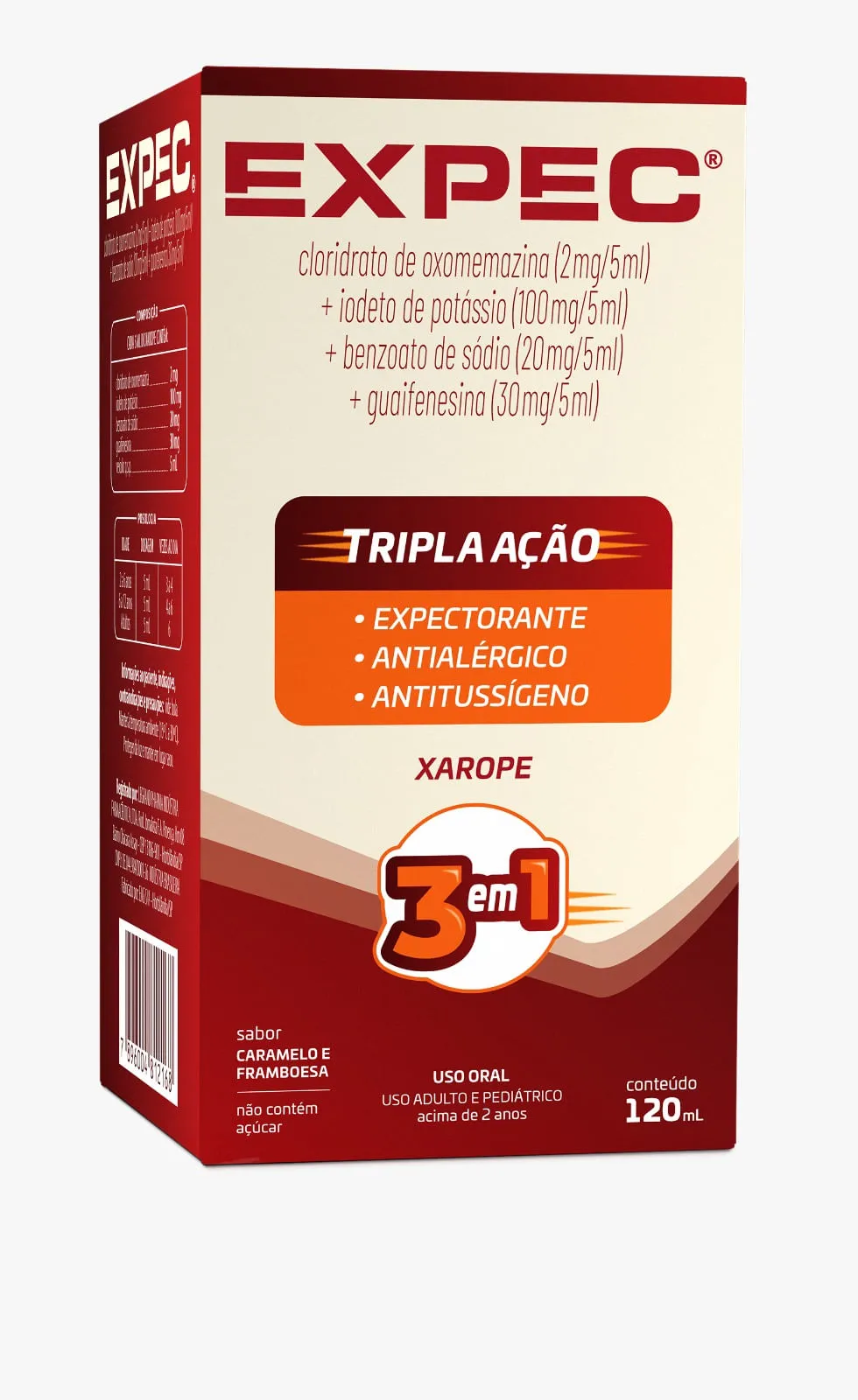 EXPEC 0,4 MG/ML + 20 MG/ML + 4 MG/ML + 6 MG/ML C/ 120 ML