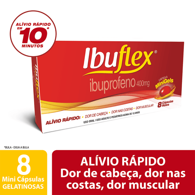 IBUFLEX 400 MG CAP MOLE C/ 8
