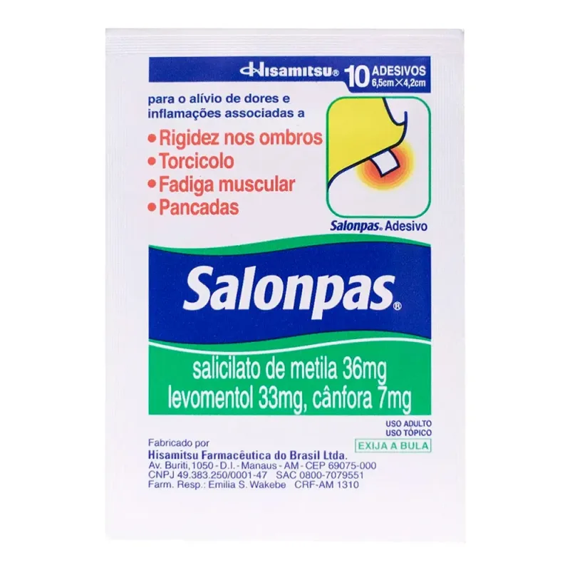 SALONPAS ADESIVO PEQUENO 10UN