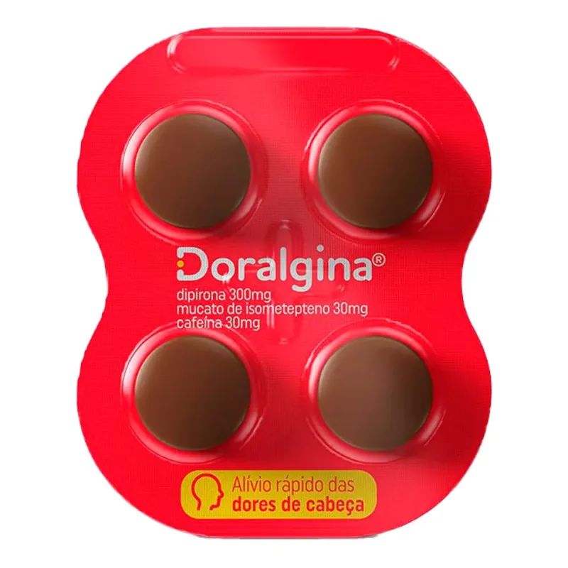 DORALGINA 300MG CARTELA 4 COMPRIMIDOS REVESTIDOS DE LIBERAÇÃO PROLONGADA