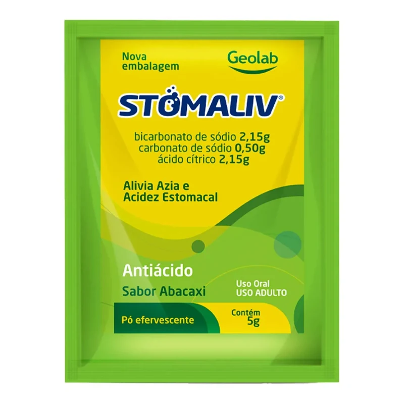 STOMALIV / 430+430+100MG PO EFERV 50 ENV X 5G SB ABACAXI