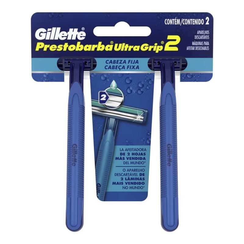 APARELHO PRESTOBARBA ULTRAGRIP C/2 P.S.