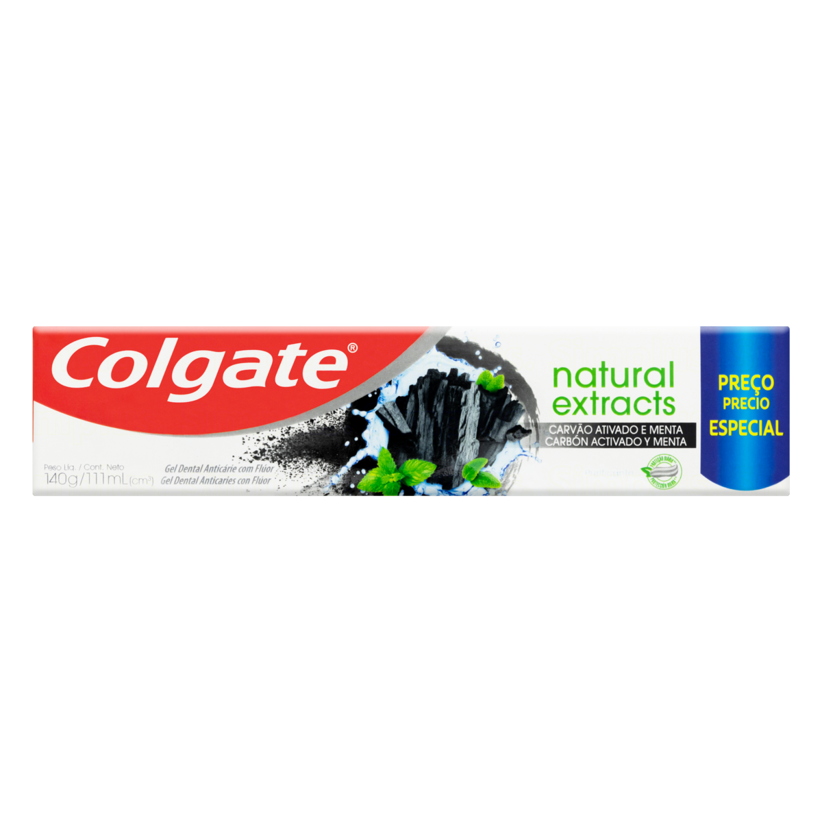 CR DENT COLGATE NAT ESTRACTS CARVÃO 140G PREÇO ESP