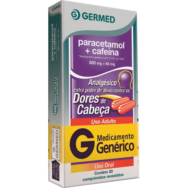 G PARACETAMOL+CAFEI 500/65MG 20 S GERMED