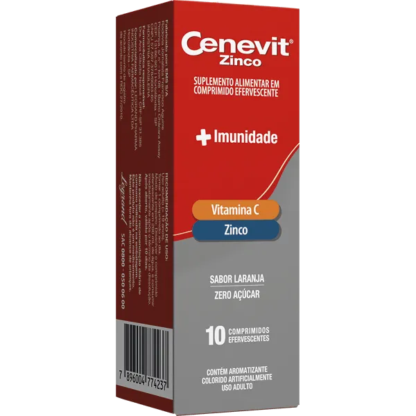 CENEVIT ZINCO 1G+10MG  C/10 COMP