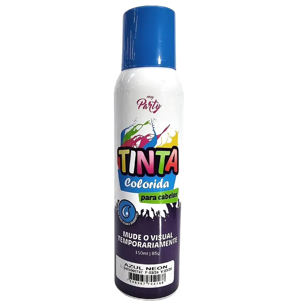TINTA TEMP. CABELO AZUL NEON 150ML - AE