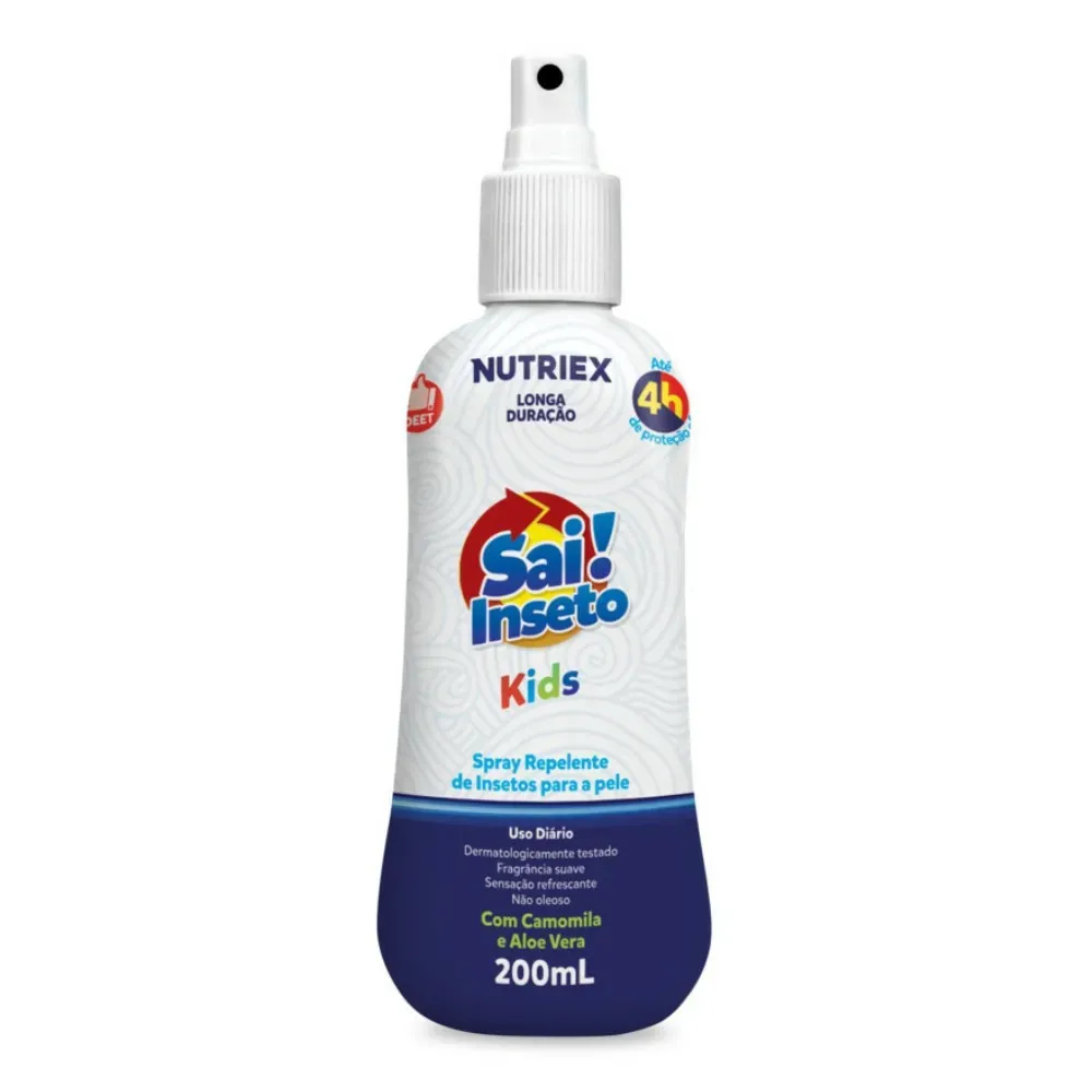 REPELENTE SAI INSETO NUTRIEX 200ML KIDS ATE 4H SPRAY