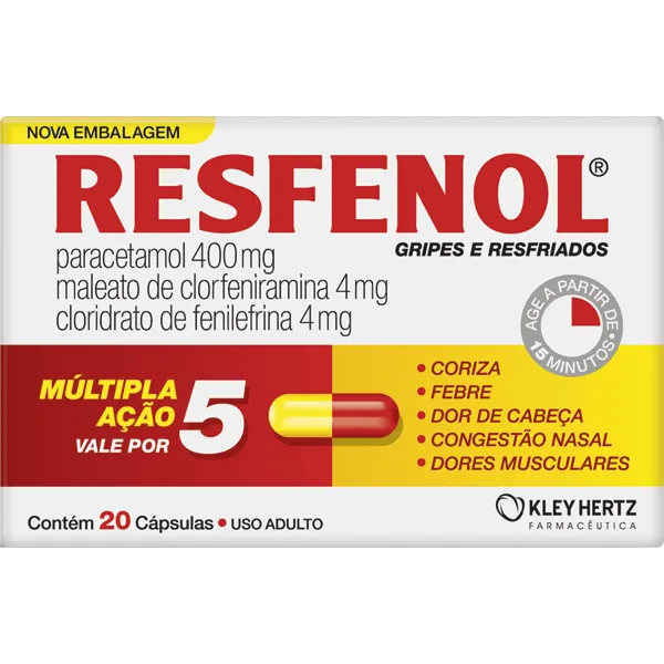RESFENOL 400MG+4MG+4MG 20CPS KLEY HERTZ