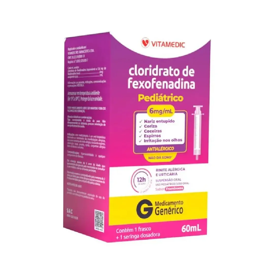 FEXOFENADINA 6MG/ML SUSP 60ML+SER DOSAD GEN VITAMEDIC