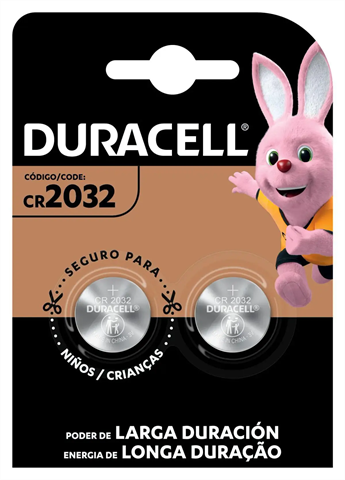 DURA BATERIA DE LÍTIO METÁLICO CR 2032 C/2UN