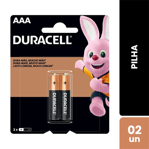 DURA PILHA ALCALINA AAA2 C/2 - PDQ