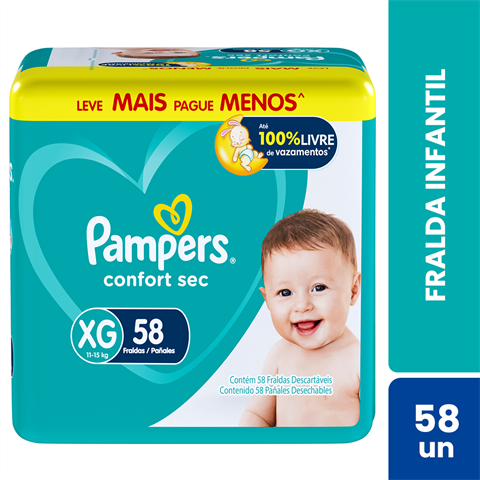 PAMPERS CONFORT SEC XG C/58