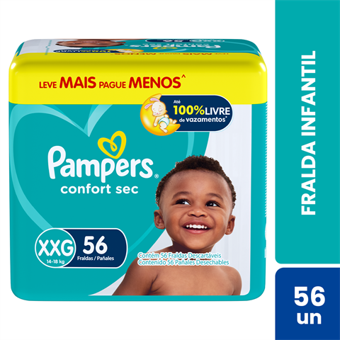 PAMPERS CONFORT SEC XXG C/56