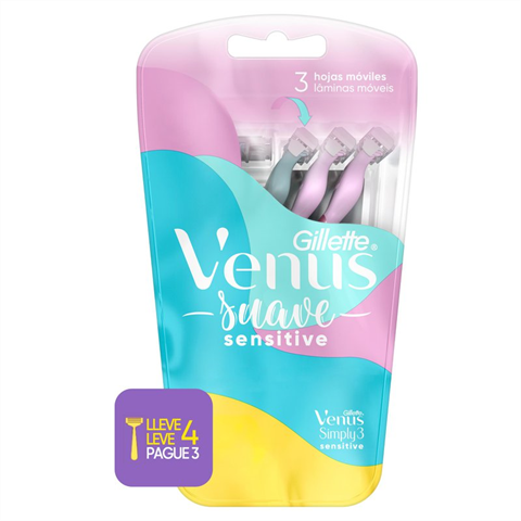 APARELHO BARBEAR VENUS SIMPLY SENSITIVE L4P3UN
