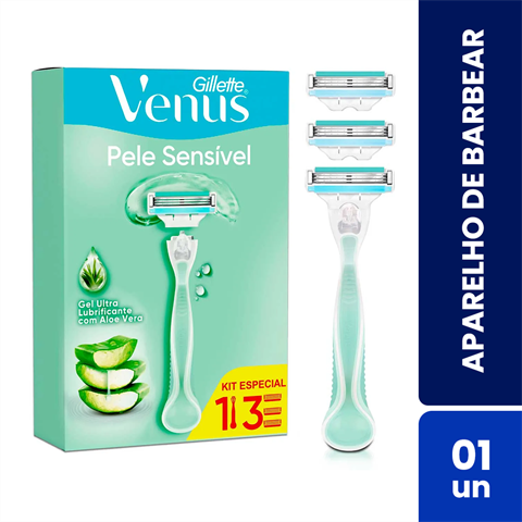 Kit Ap Venus Pele Sensível com Carga 3 Unidades