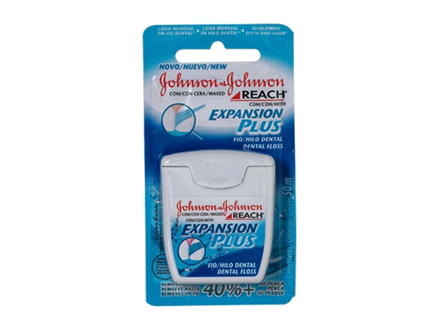 FIO DENTAL J&J REACH EXPANSION PLUS ENCERADO 50M