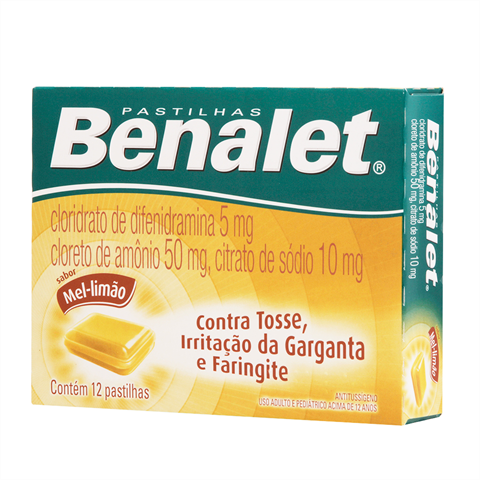 PASTILHA BENALET MEL/LIMAO C/12