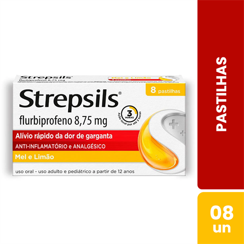 STREPSILS MEL E LIMAO 8 PASTILHAS