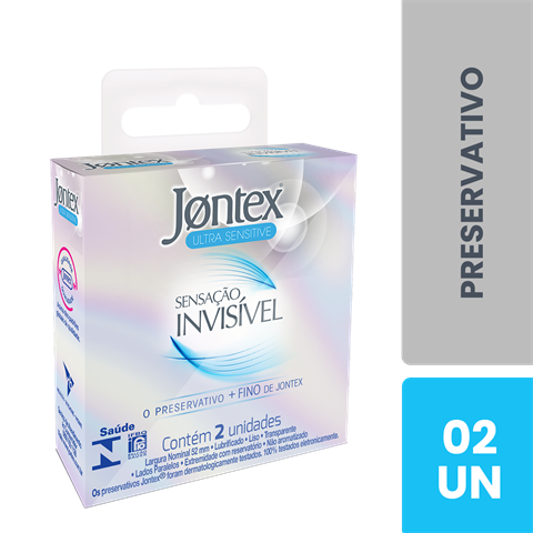 PRES.LUB.JONTEX SENSAÇÃO INVISÍVEL C/2