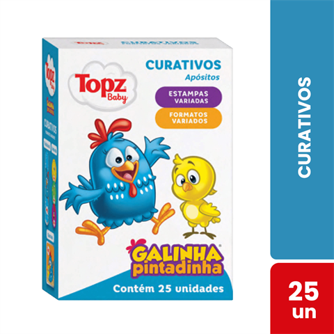 CURATIVO GALINHA PINTADINHA C/25UN TOPZ BABY