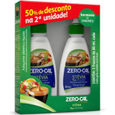 ADOCANTE ZERO CAL STEVIA LIQ 80ML 50% NA 2ªUND