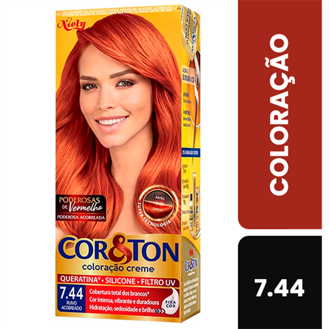 COR&TON TINT NIELY MKIT 7.44 RUIVO ACOBREADO
