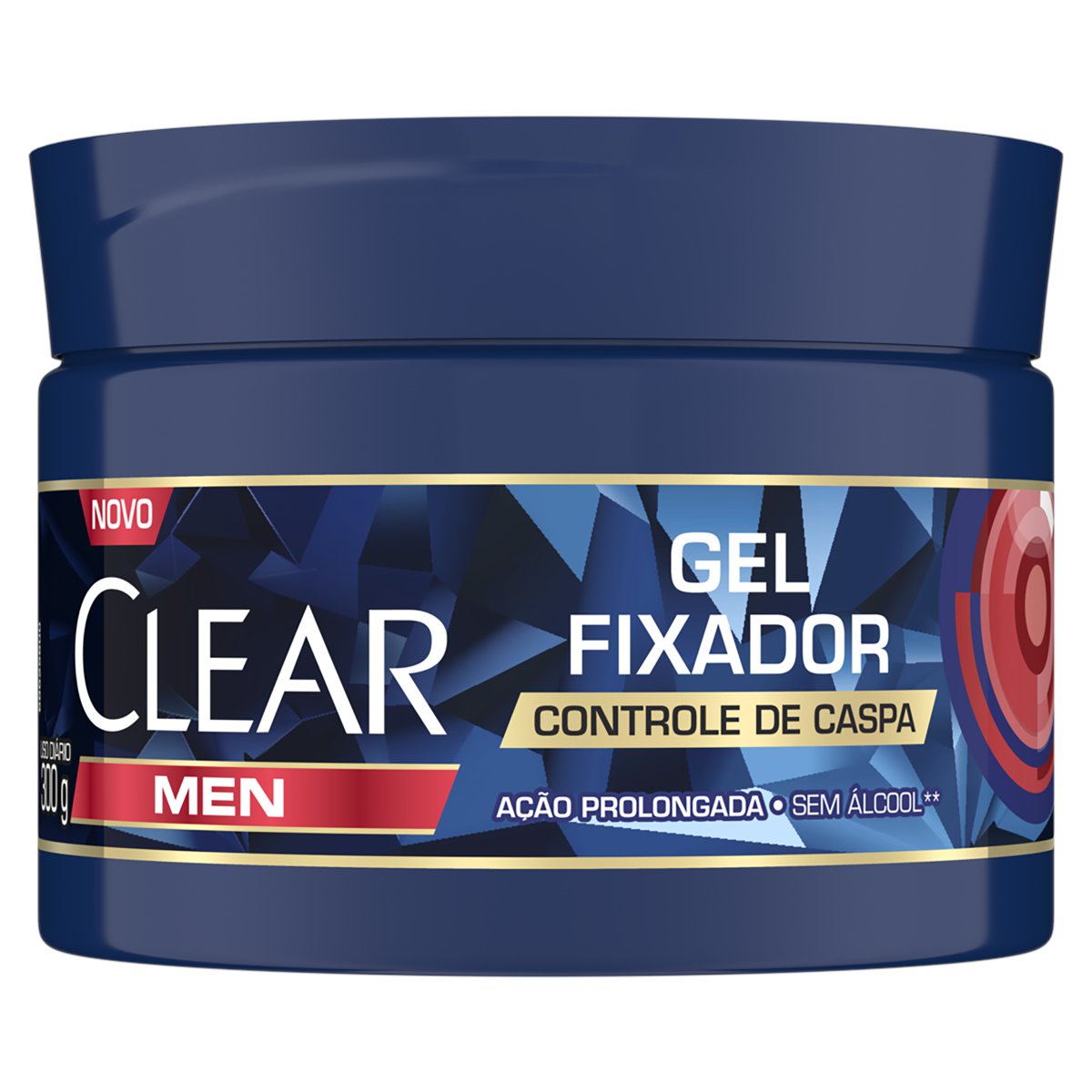 GEL FIXADOR CLEAR MEN CONTROLE DE CASPA POTE 300G