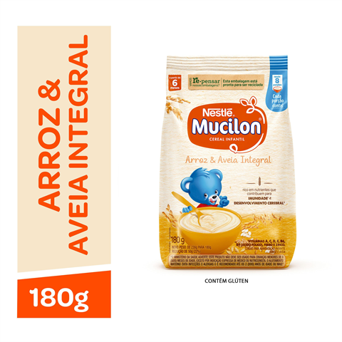 MUCILON ARROZ AVEIA SACHET 180G
