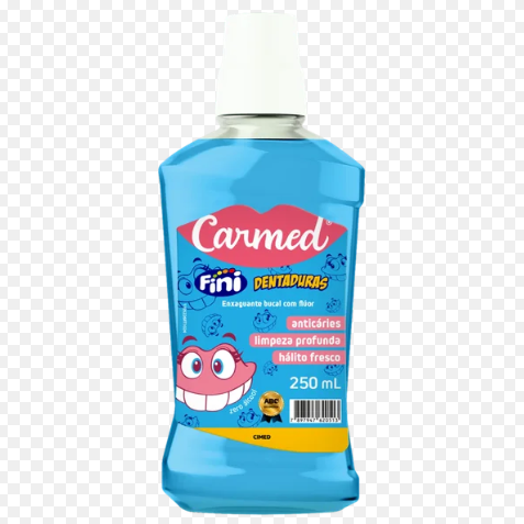 ENXAGUANTE BUCAL ZERO ÁLCOOL FINI DENTADURAS CARMED FRASCO 250ML