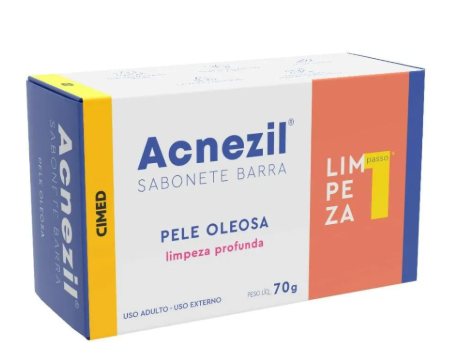 SABONETE BARRA LIMPEZA PROFUNDA PELE OLEOSA ACNEZIL CAIXA 70G