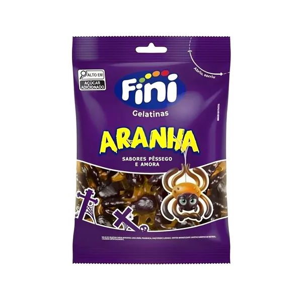 FINI BALA GELAT ARANHA SAB SORTIDOS 80G - FINI