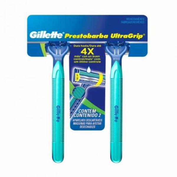 PACK APARELHO DESCARTÁVEL PARA BARBEAR CABEÇA MÓVEL GILLETTE PRESTOBARBA ULTRAGRIP 10 UNIDADES