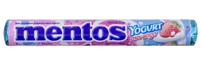 BALA YOGURT MORANGO MENTOS PACOTE 37,5G