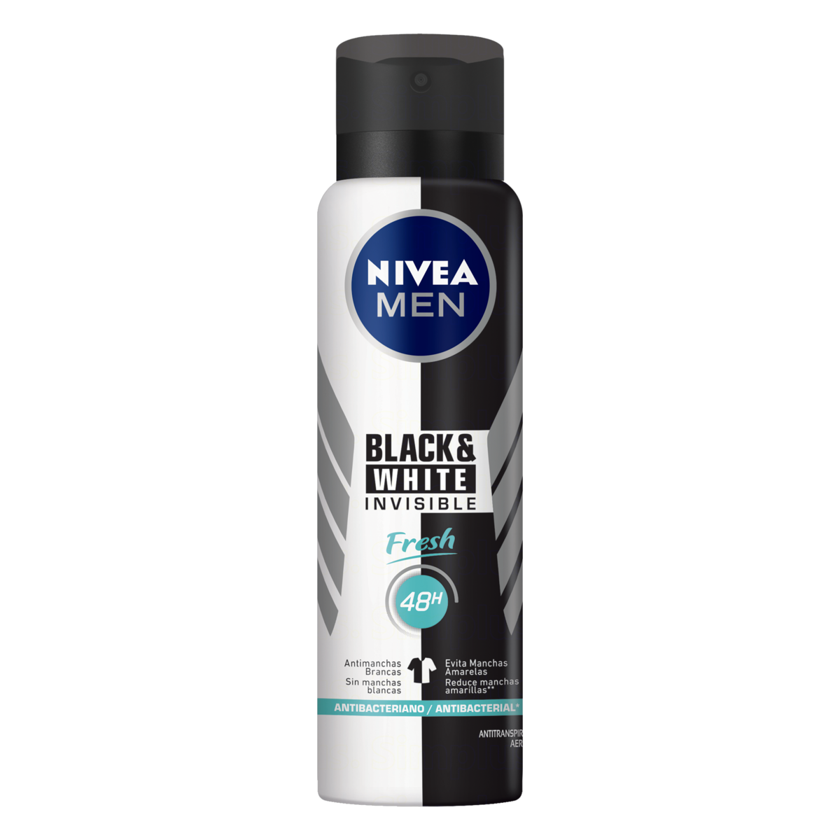 ANTITRANSPIRANTE AEROSSOL NIVEA MEN INVISIBLE FOR BLACK & WHITE FRESH 150ML SPRAY