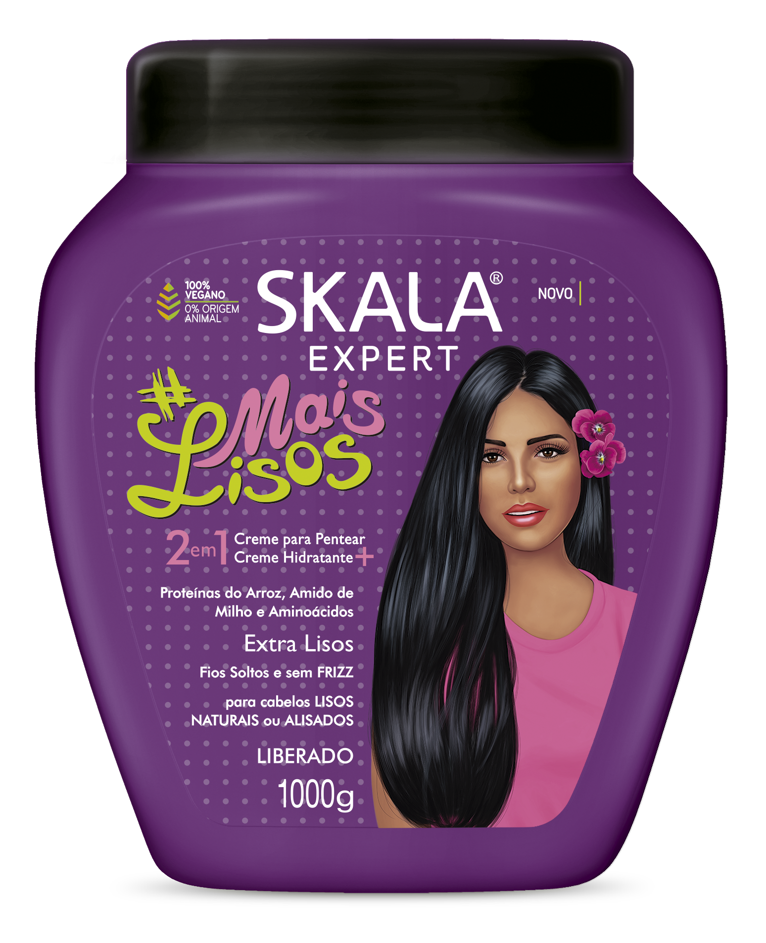CREME DE TRATAMENTO E PENTEAR SKALA EXPERT #MAISLISOS POTE 1000G