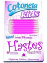 HASTES FLEXIVEIS COTONELA KIDS C/75 ROSA