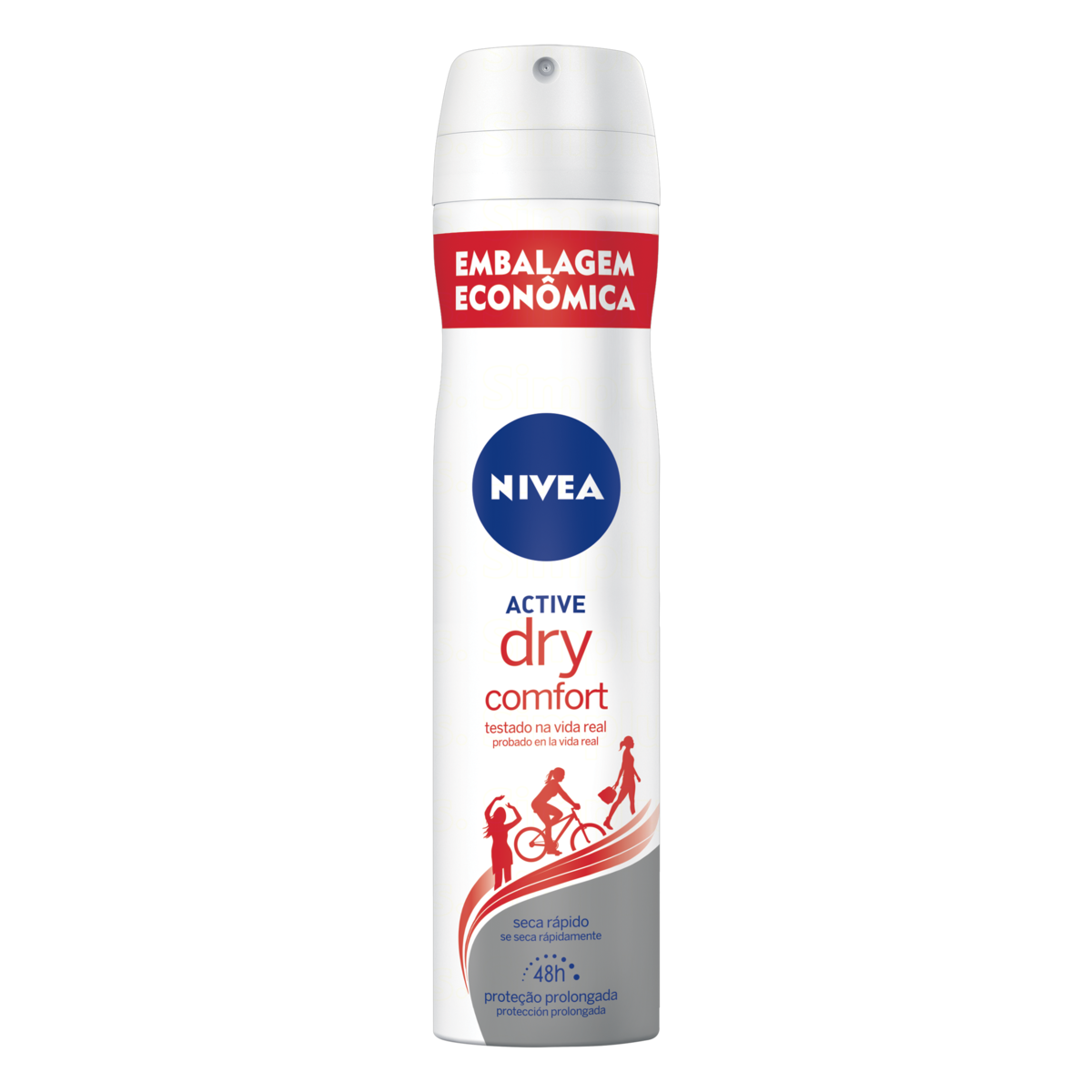 DESODORANTE AEROSSOL DRY COMFORT NIVEA ACTIVE 200ML SPRAY EMBALAGEM ECONÔMICA