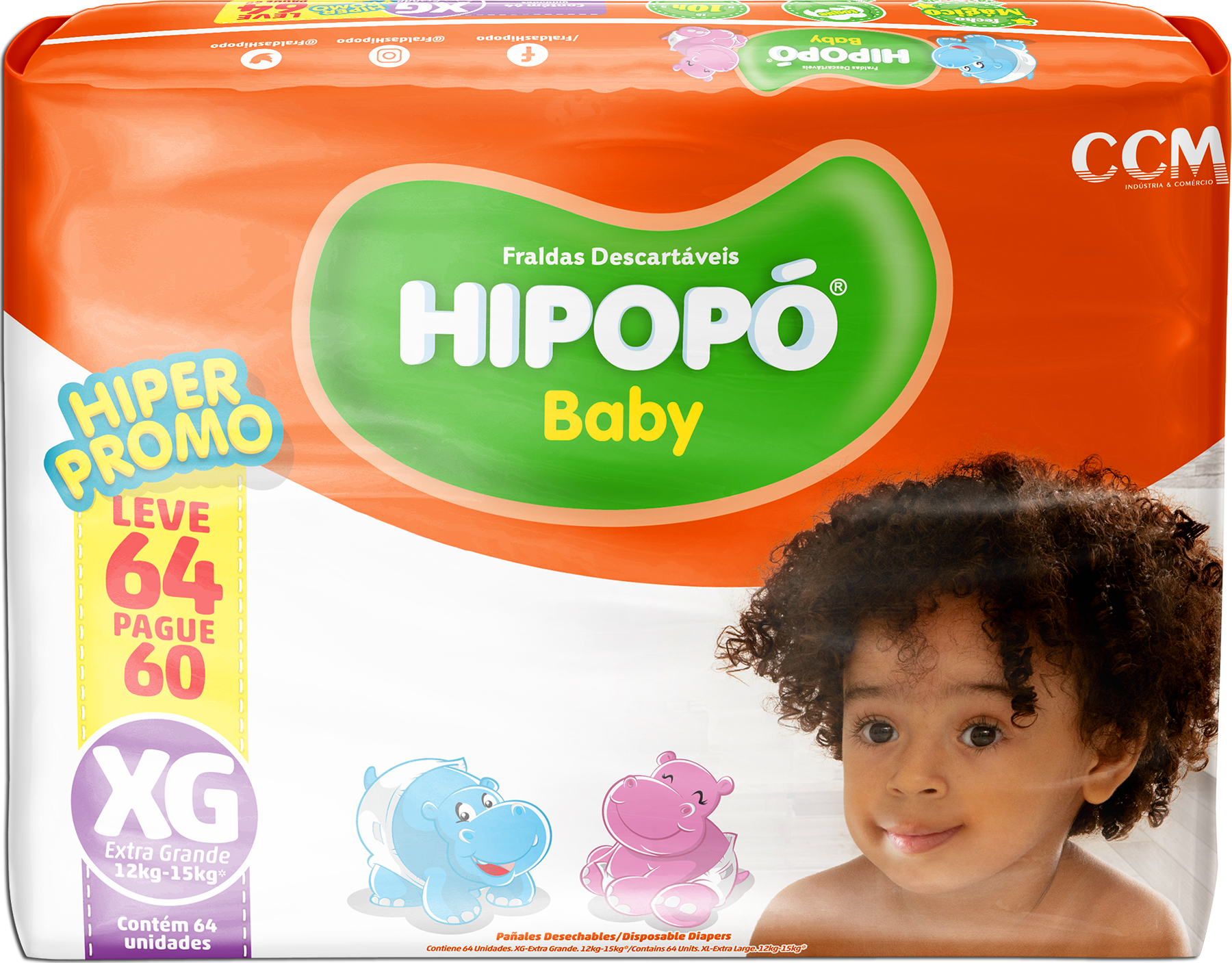 FRALDA HIPOPO HIPER XG C/64