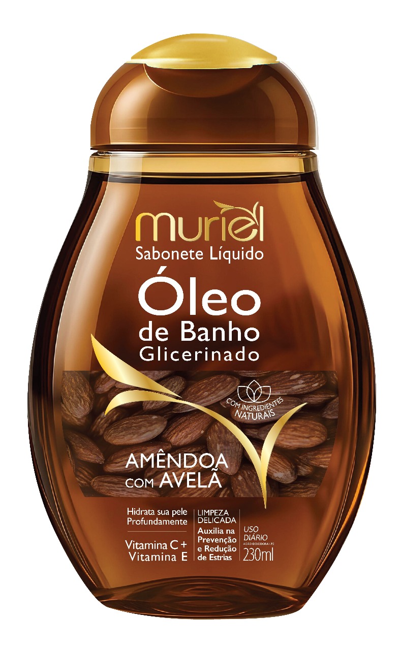 SABONETE LIQ OLEO DE BANHO MURIEL AMENDOA C/ AVELÃ 230ML