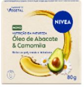 SABONETE BARRA VEGETAL ÓLEO DE ABACATE & CAMOMILA NIVEA NUTRIÇÃO DA NATUREZA CAIXA 80G
