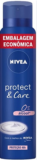 DESODORANTE AEROSSOL PROTECT & CARE NIVEA 200ML SPRAY EMBALAGEM ECONÔMICA