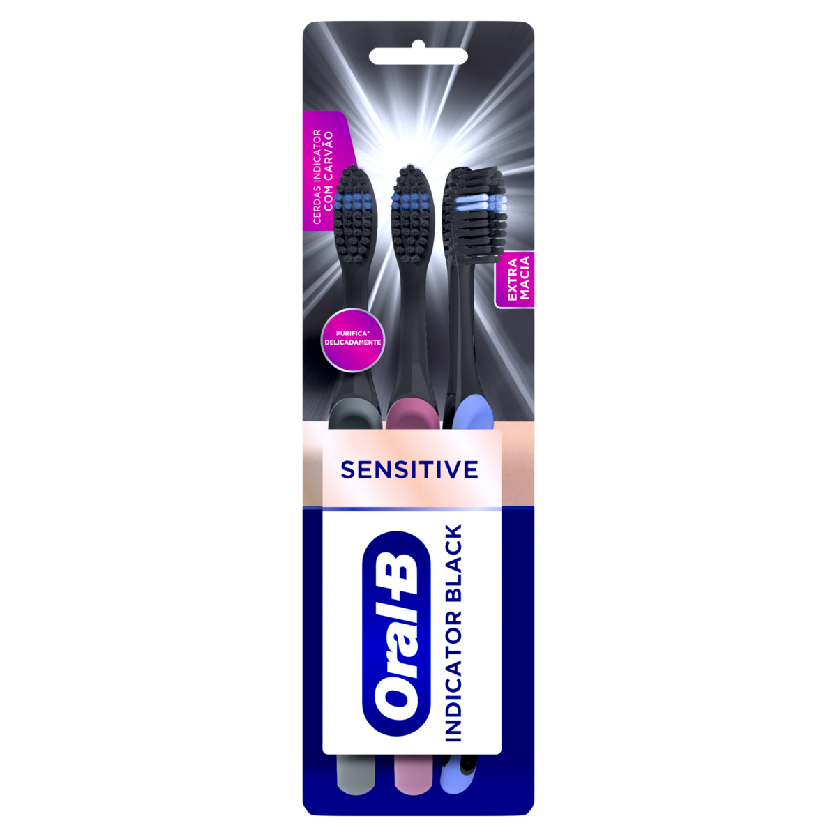 ESCOVA DENTAL CHARCOAL C/3 35 INDICATOR BLACK
