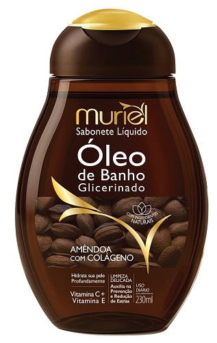 SABONETE LIQ OLEO DE BANHO MURIEL AMENDOA C/ COLAGENO 230ML