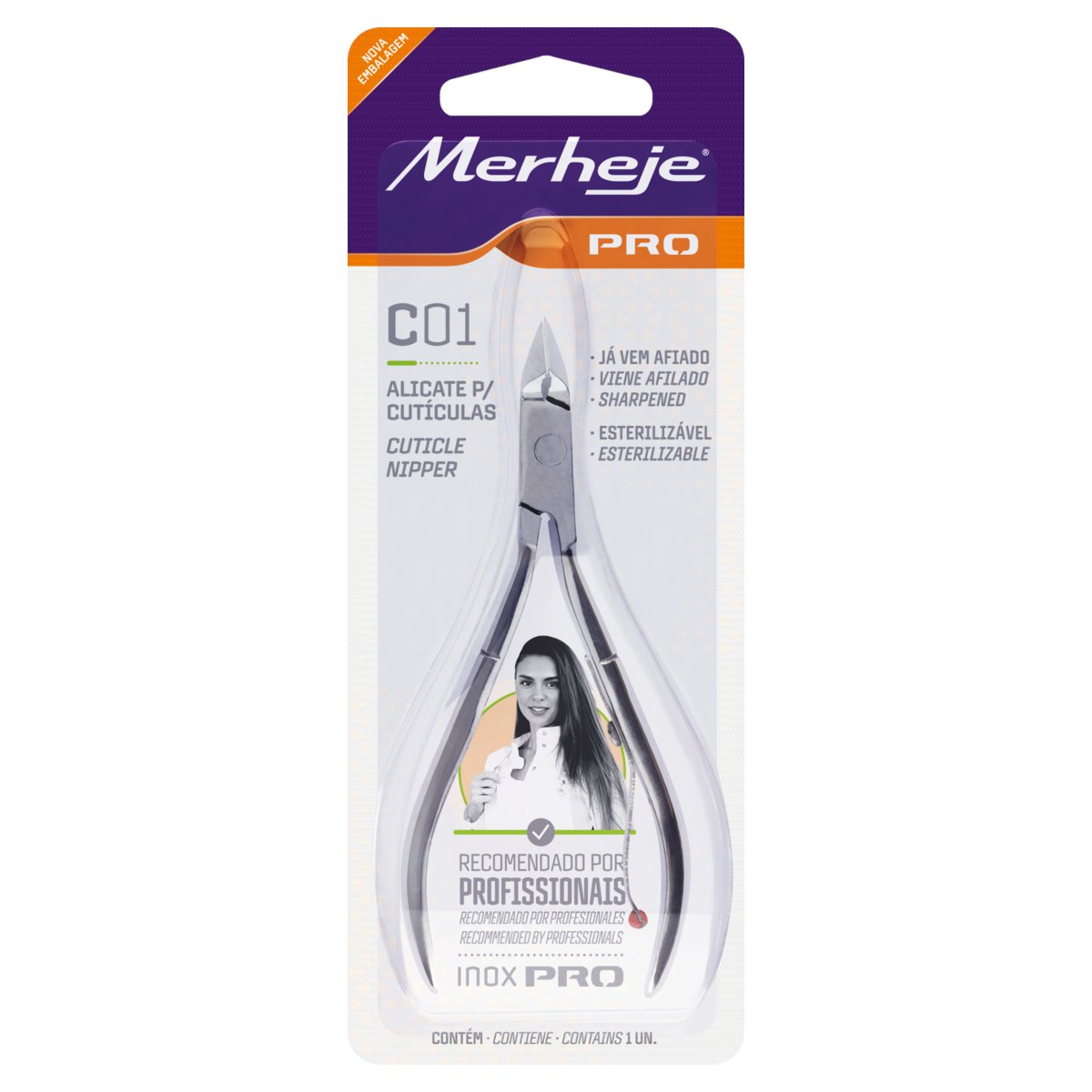 ALICATE P/ CUTICULA PRO AÇO INOX 225
