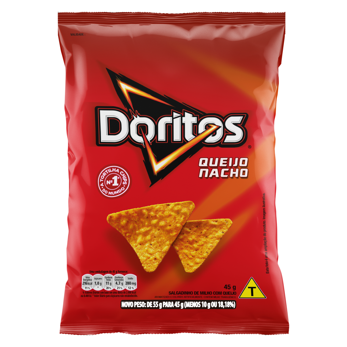 SALGADINHO DE MILHO QUEIJO NACHO DORITOS PACOTE 32G